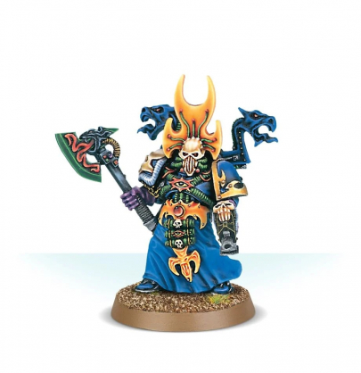 CHAOS SPACE MARINES SORCERER WITH FORCE AXE