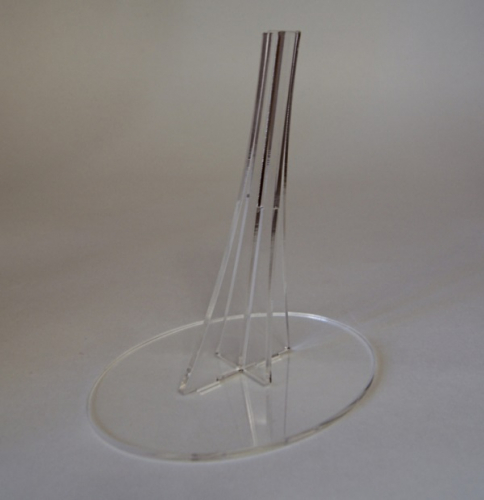 127 MM FLYING STEM AND 120X92 MM CLEAR OVAL BASE (1)