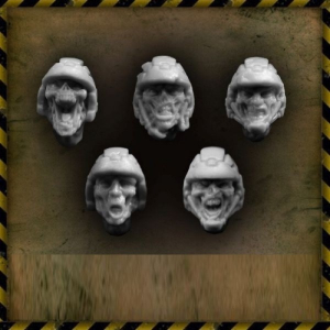 ZOMBIE TROOPERS HEADS (10)