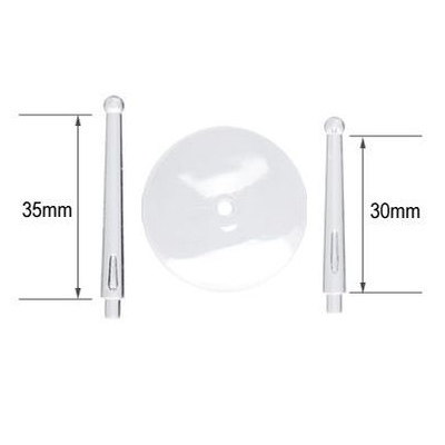 32 MM CLEAR FLYING BASE WITH 30/35 MM BALL TOP FLYING STEM (1)