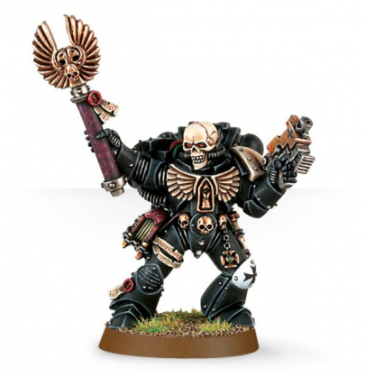 SPACE MARINE CHAPLAIN WITH SKULL HELMET