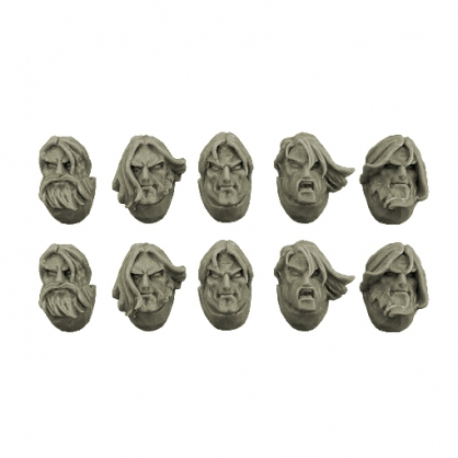 SPACE KNIGHTS HEADS WITH LONG HAIR