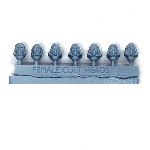 FEMALE CULTIST HEADS (7)
